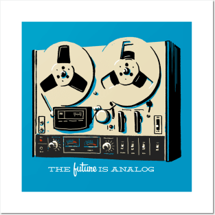 Vintage reel to reel tape deck Posters and Art